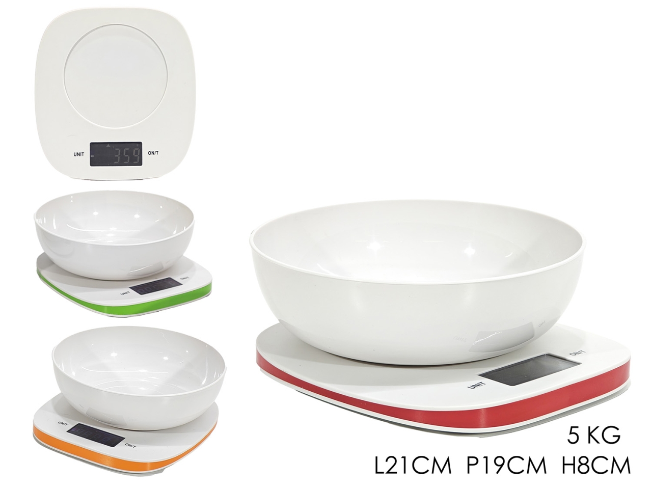 BILANCIA DIGITALE 5KG C/CIOT. 3ASS 690226