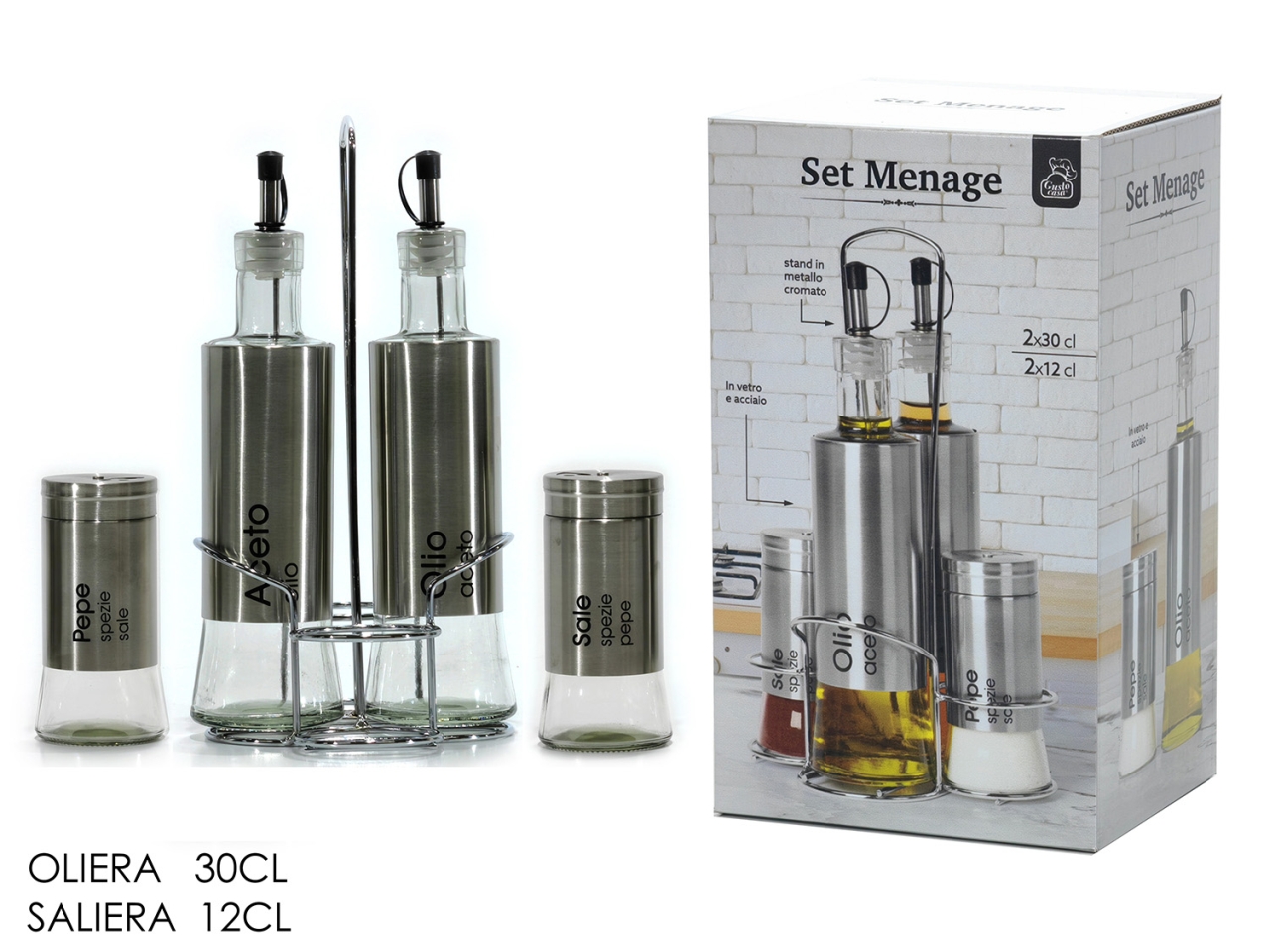 MENAGE 4PZ C/STAND 703238