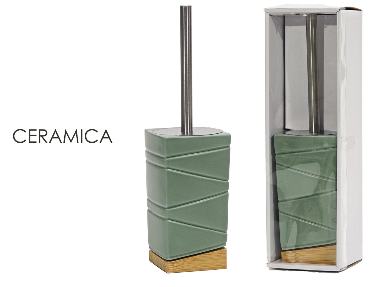 PORTASCOPINO BAMBOO 11X11X32 VERDE 706942