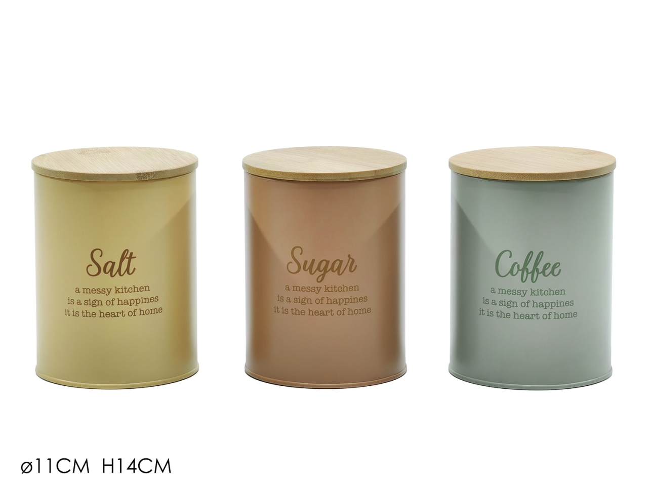 BARATTOLO C/COP. BAMBOO Ø11XH14CM ASS 725805