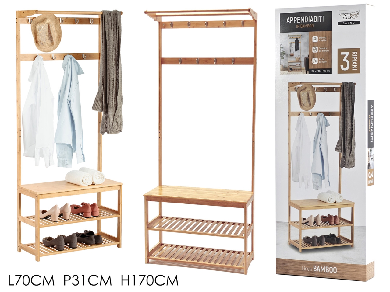 APPENDIABITI 9POSTI C/3 RIP.70X31X170 726078