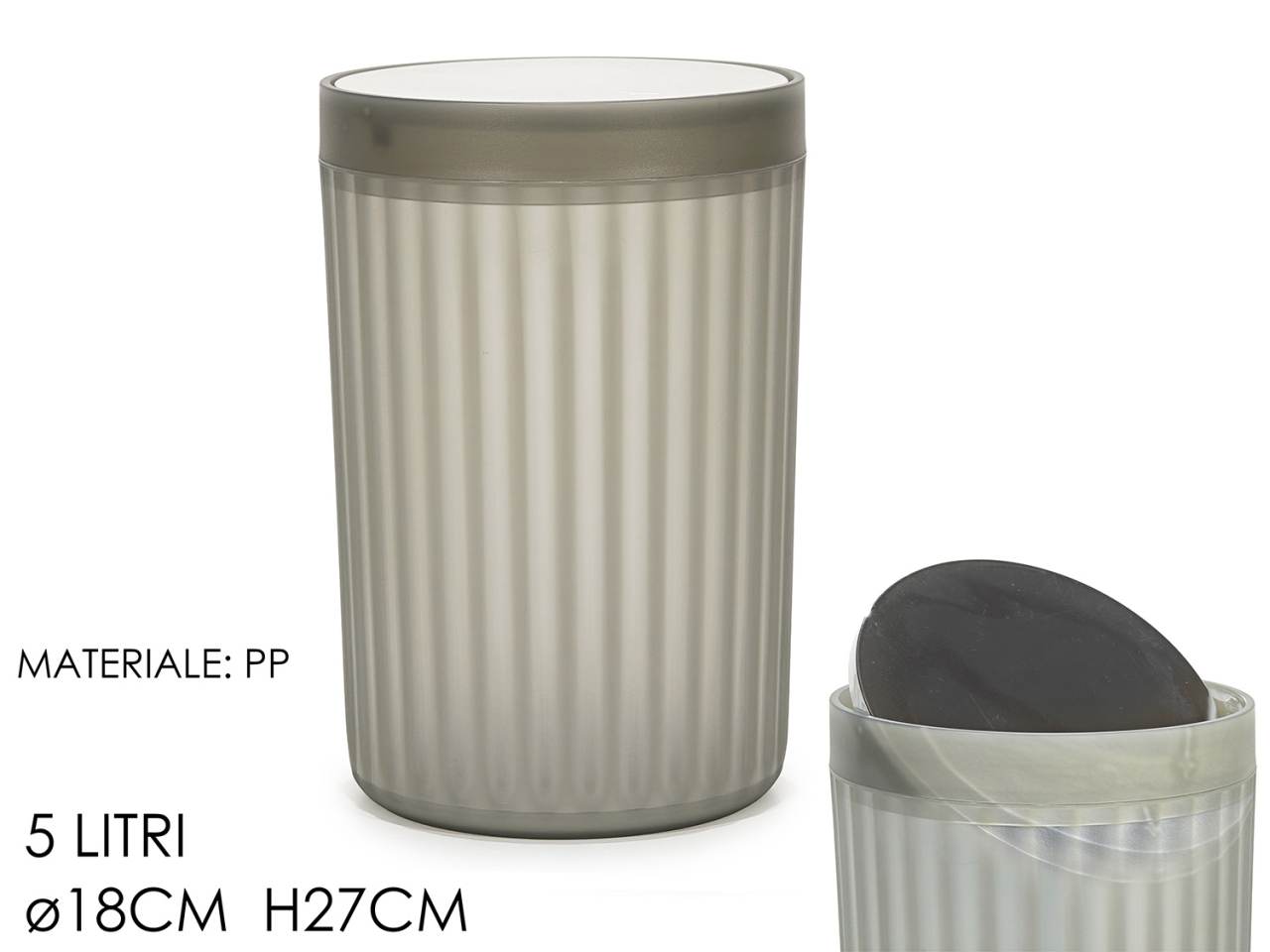 PATTUMIERA 5LT BASCULANTE FUME’ 727619