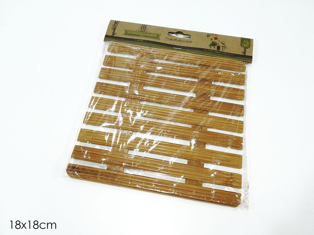 SOTTOPENTOLA QUADRATO BAMBO 18CM 752756