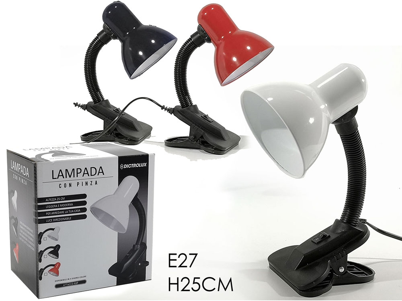 LAMPADA SCRIVANIA PINZA ASS. 809650