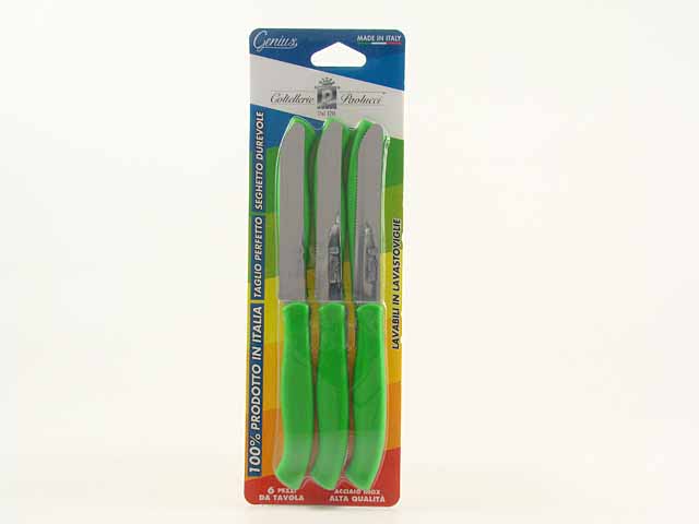 COLTELLI 6pz VERDE 4803V.11