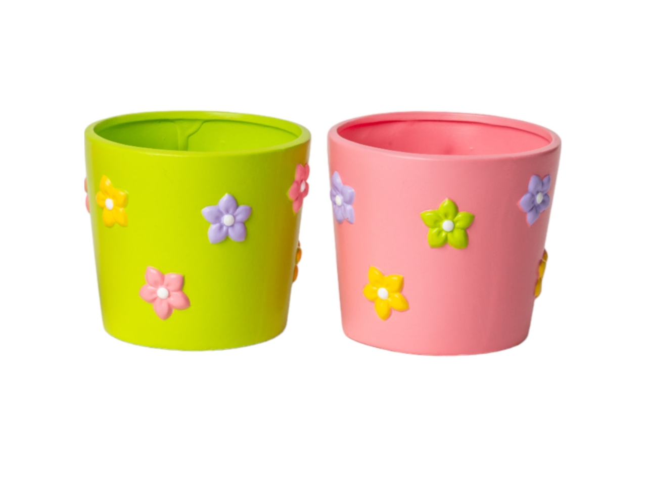 VASO C/FIORI D.13,5XH.12,5 ASS 52220L