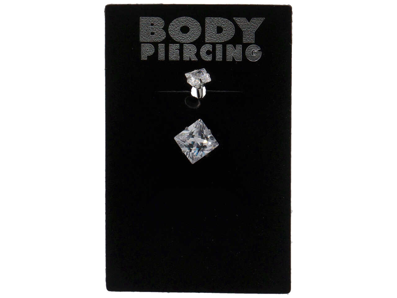 BODY PIERCING OMBELICO 2 ROMBI ZIRCONI