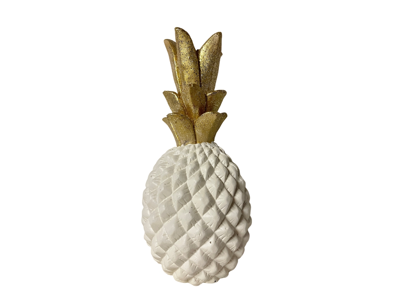 ANANAS BIANCO/ORO H.46,5CM 153277