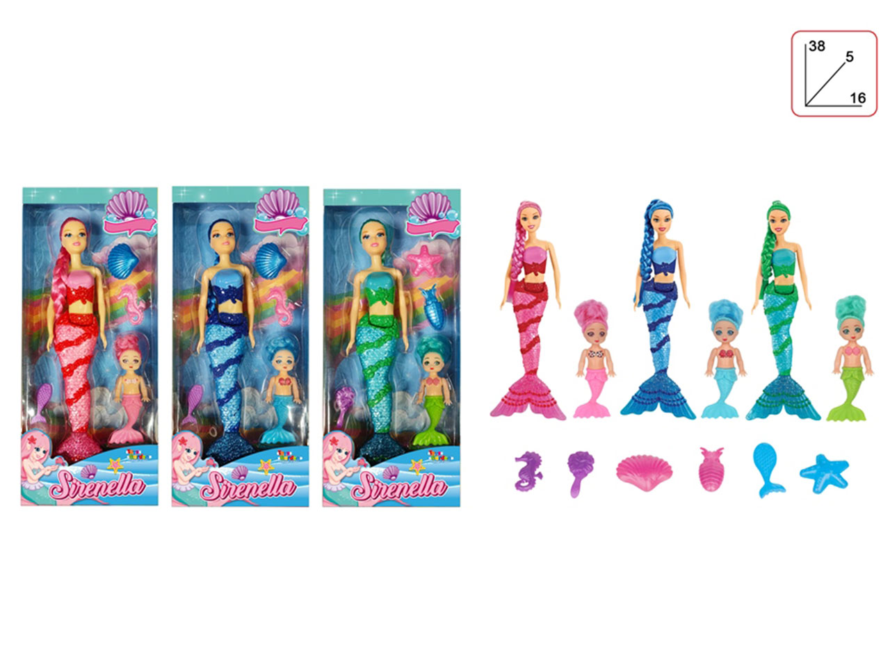 SIRENETTA CON BABY IN SCATOLA 27917