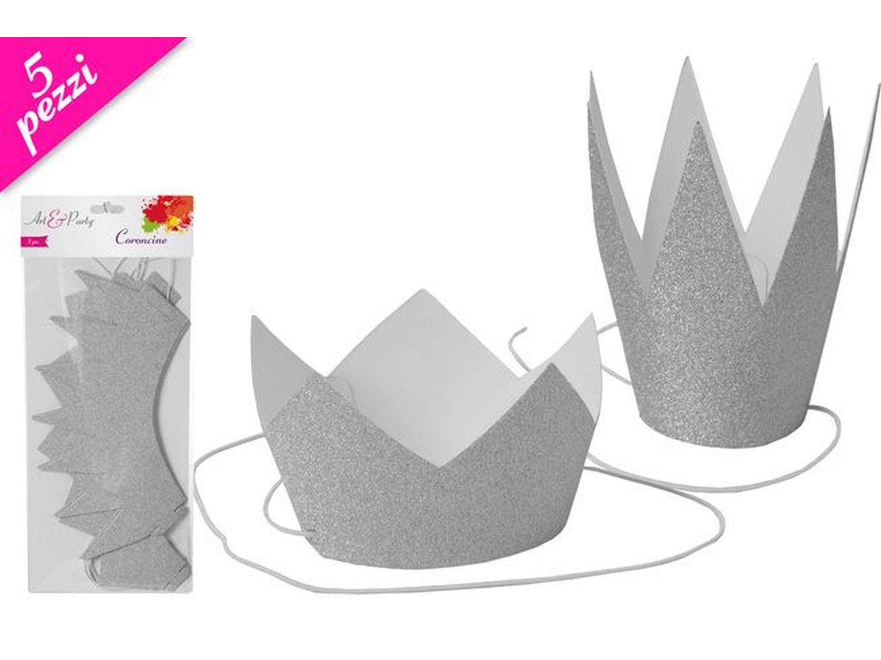 CORONCINA SET 5PZ ASS. ARGENTO 610230