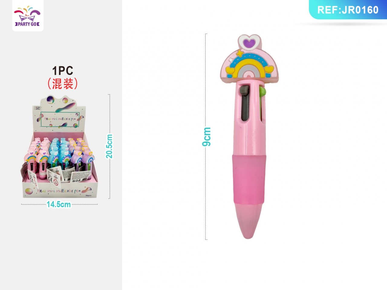 MINI PENNA A 4 COLORI H.9CM JR0160