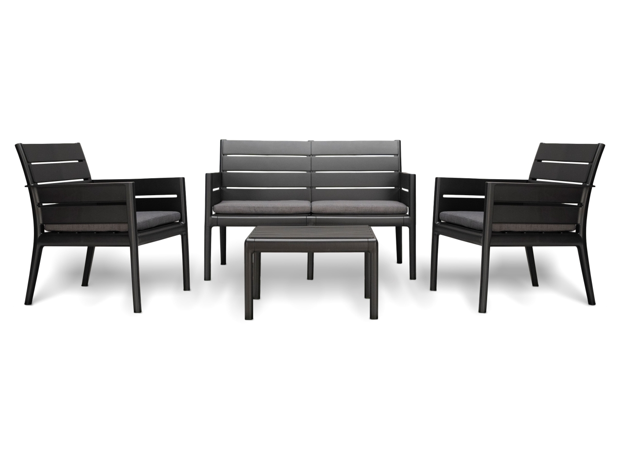 SET PANKA4PT ANTRACITE C/CUSCINI S7731Y