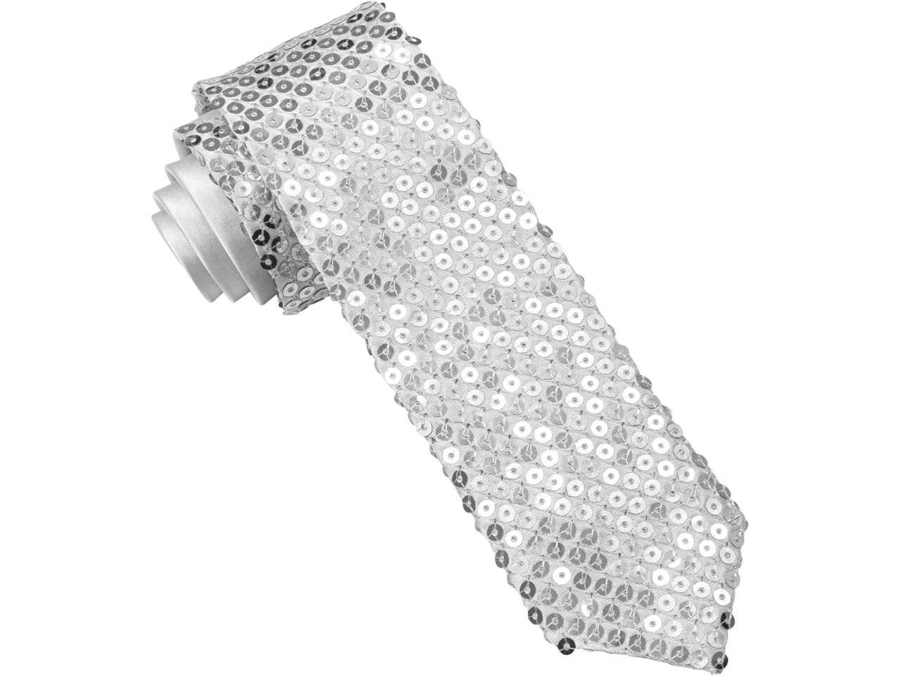 CRAVATTA IN PAILLETTES ARGENTO 9061S CRAVATTA IN PAILLETTES ARGENTO 9061S