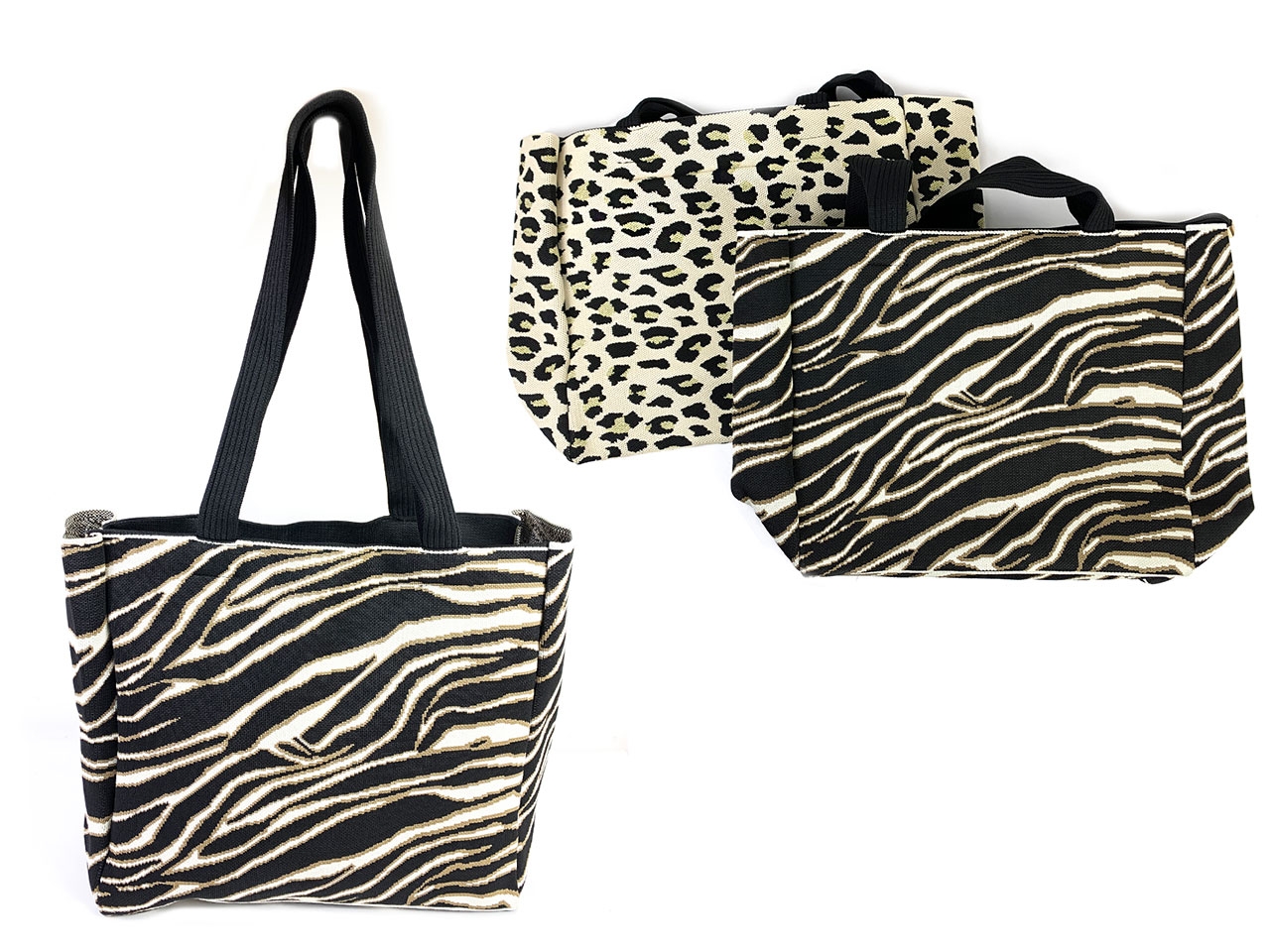 BORSA MARE CANVAS ANIMALIER BM10033