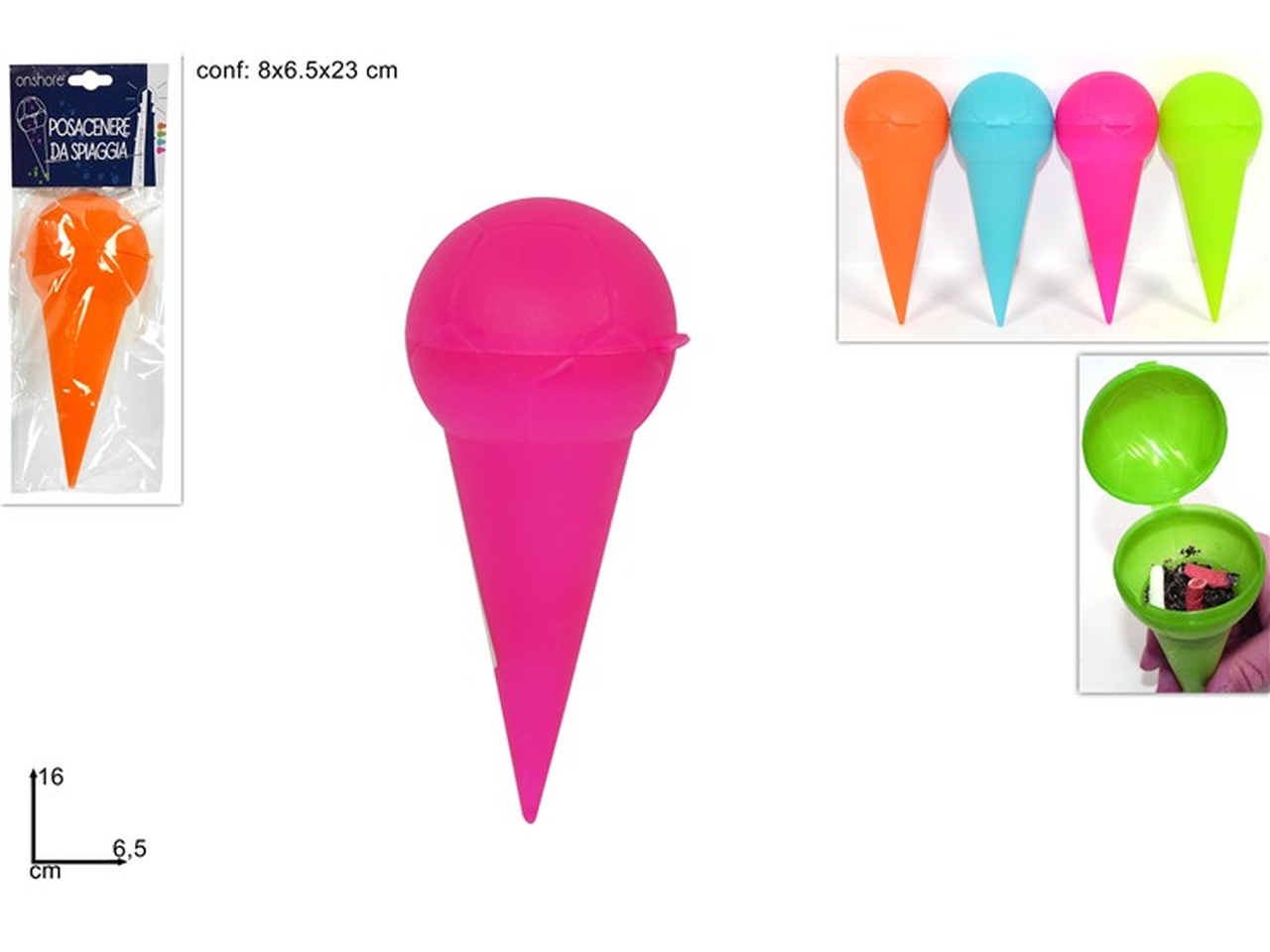 POSACENERE DA SPIAGGIA 4 ASS. DSU13000521 POSACENERE DA SPIAGGIA 4 ASS. DSU13000521