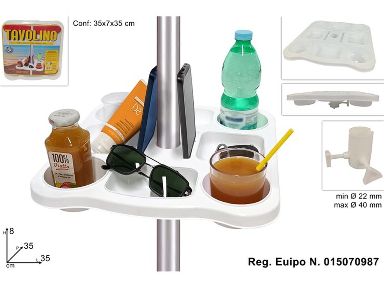 TAVOLO/VASSOIO PER OMBRELLONE DSU24002751 TAVOLO/VASSOIO PER OMBRELLONE DSU24002751
