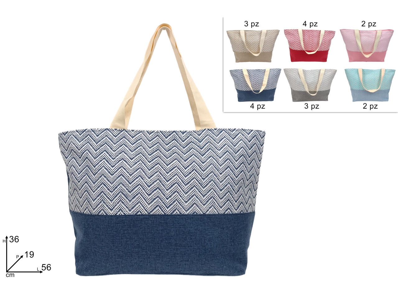 BORSA MARE ZIG ZAG ASS DSU24001521 BORSA MARE ZIG ZAG ASS DSU24001521