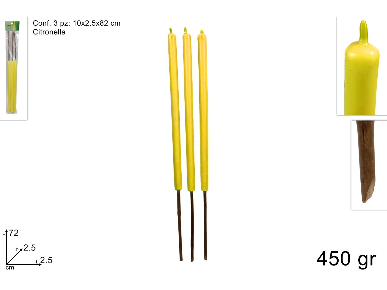 TORCE CITRONELLA 72CM3PZ DSU24005601 TORCE CITRONELLA 72CM3PZ DSU24005601