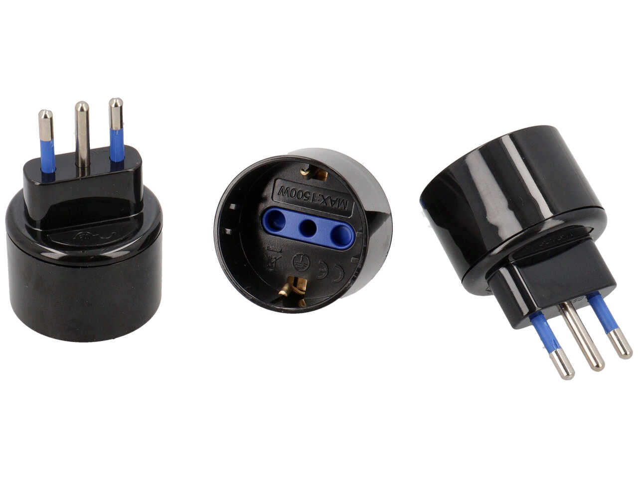 ADATTATORE SCHUKO NERO 8013/N