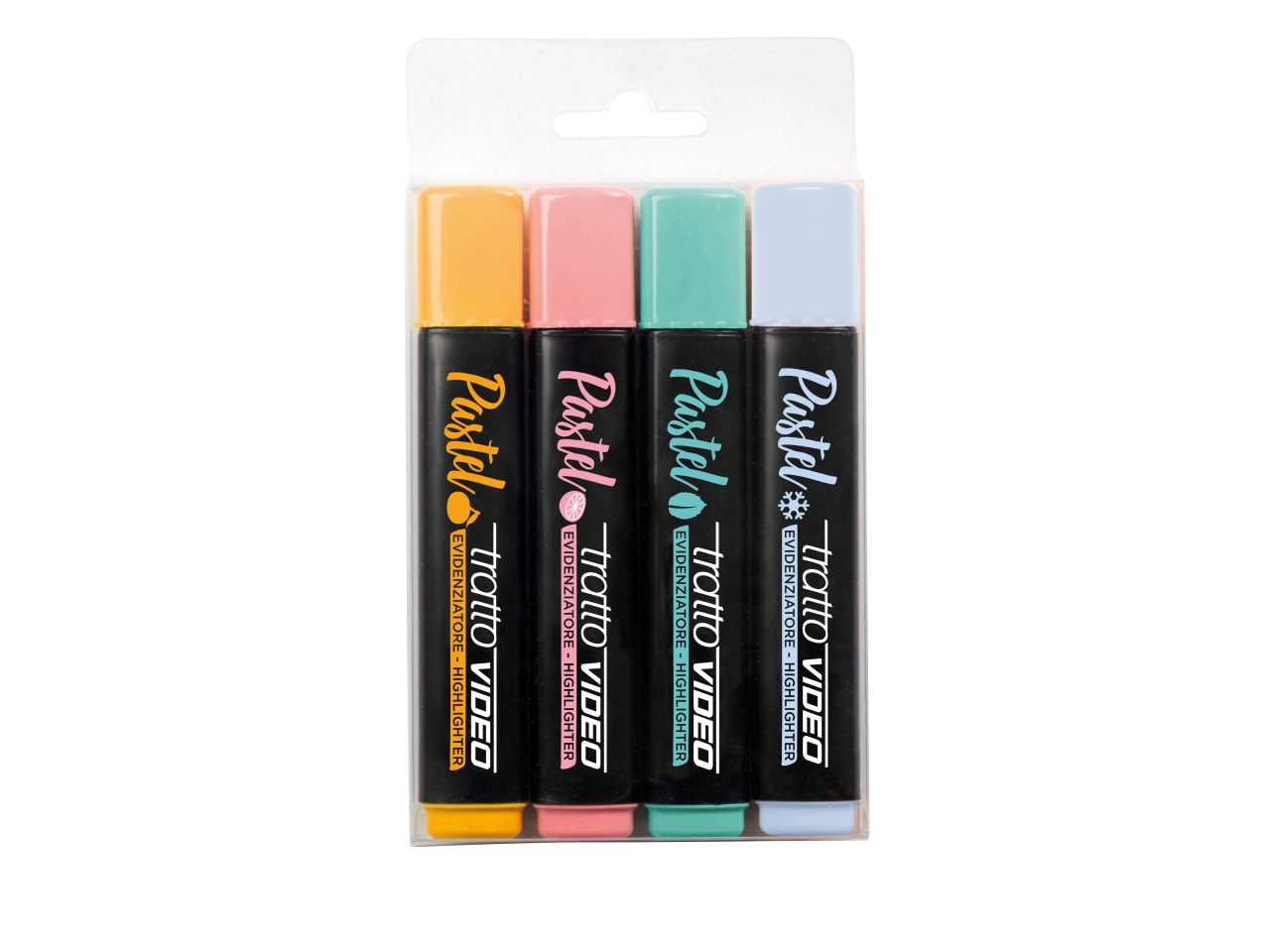 EVIDENZIATORE TRATTO VIDEO PASTELLO 4PZ F835801