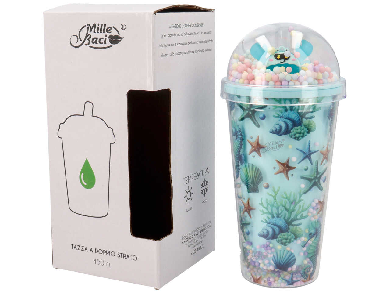 BICCHIERE C/CANN.CAPRI BLU CAPRI BLU-01