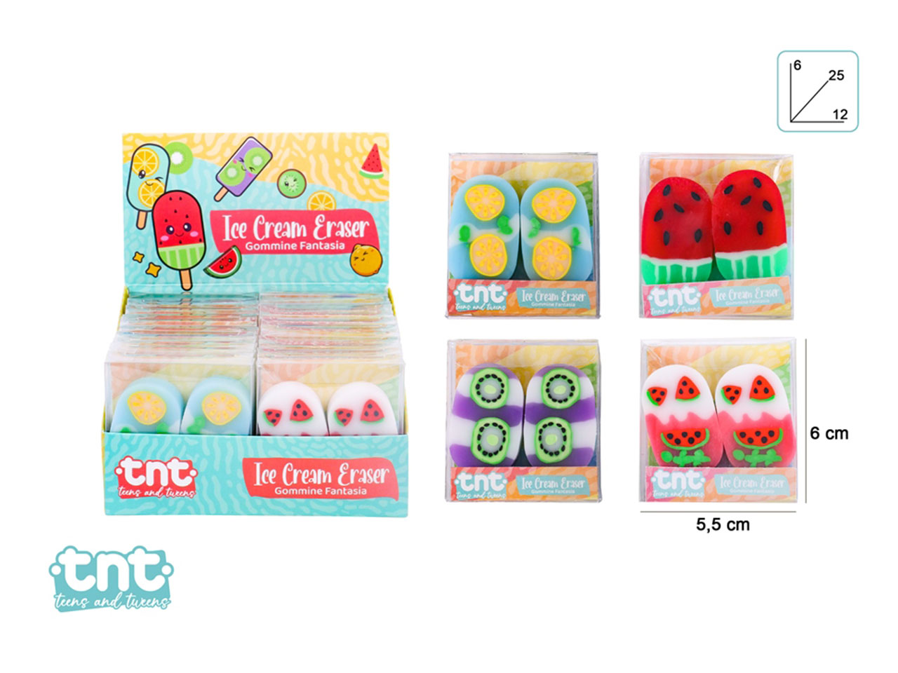 TNT ICECREAM ERASER GOMME GELATO 92023
