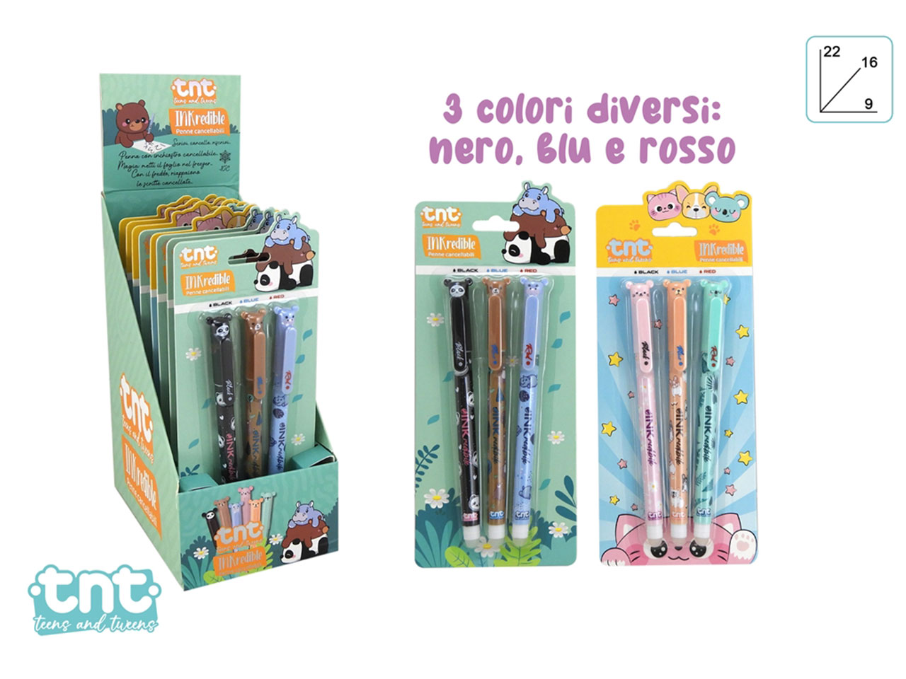TNT INKREDIBLE PENS 3PZ CANCEL. 92101