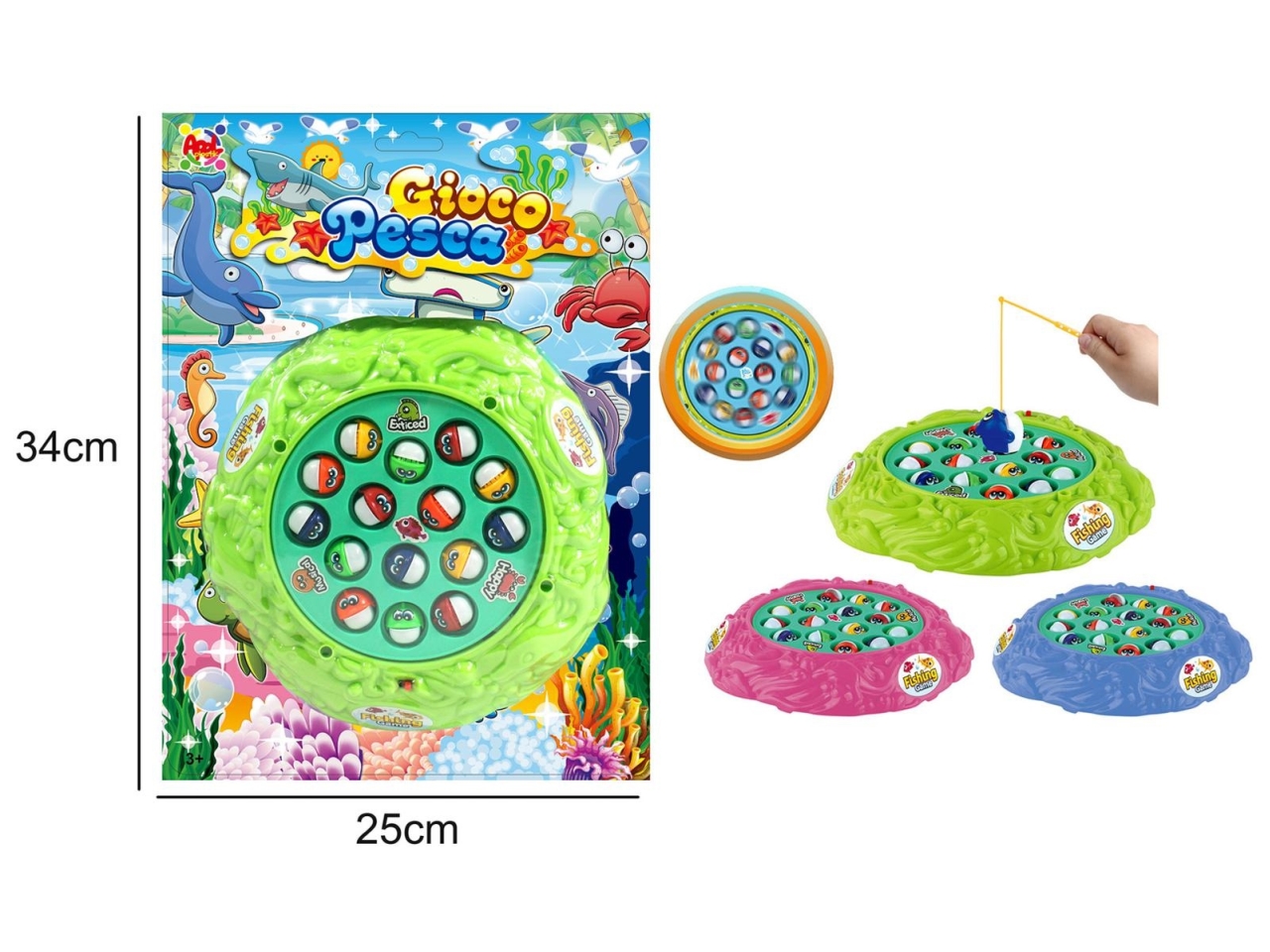 GIOCO PESCA 15 PESCIOLINI COL.ASS. 40063 GIOCO PESCA 15 PESCIOLINI COL.ASS. 40063