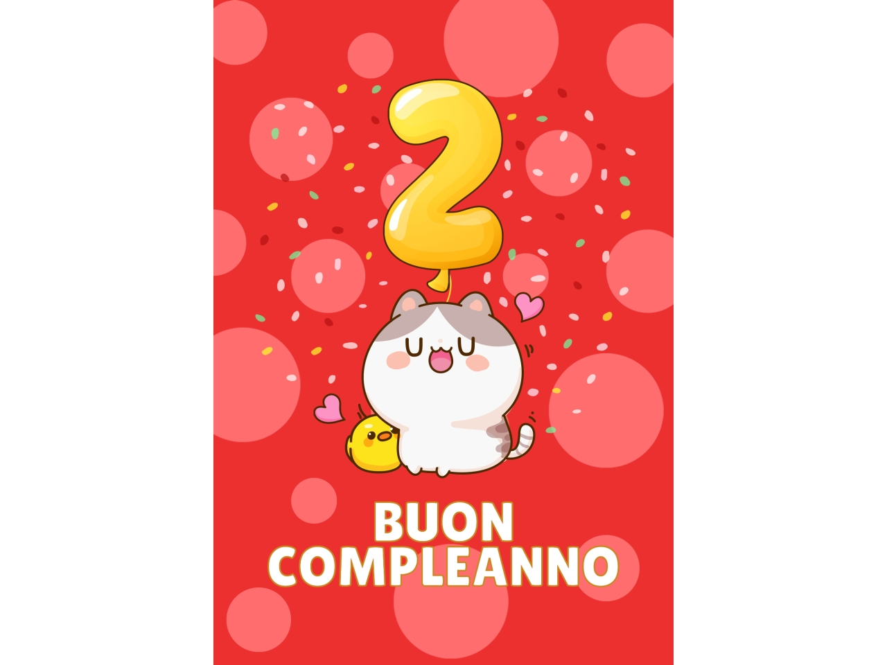 BIGLIETTO COMPLEANNO 2 ANNI FA00200BC/C