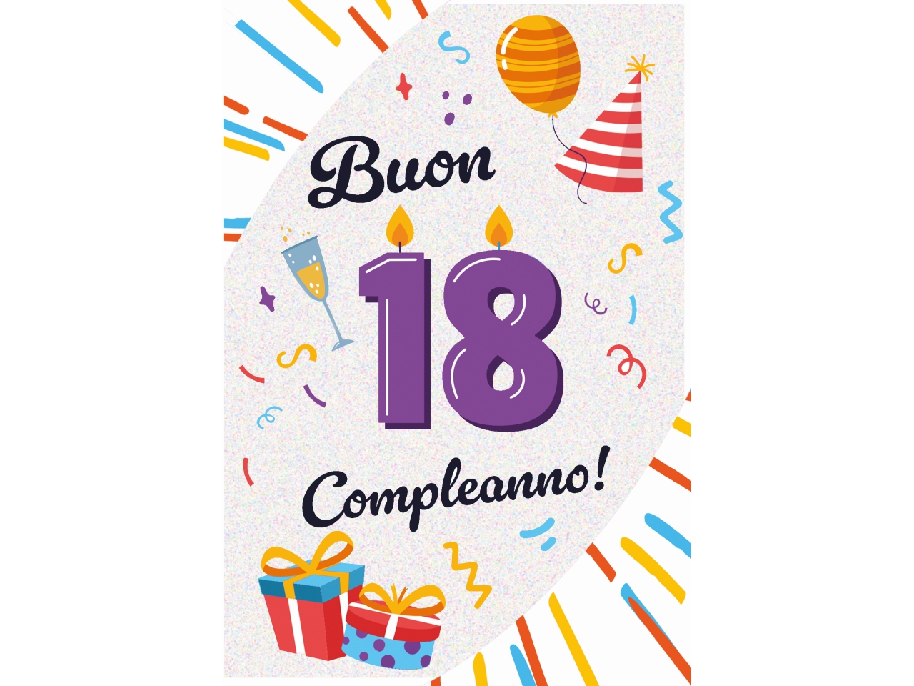 BIGLIETTO COMPLEANNO 18ANNI FA00155BC/A