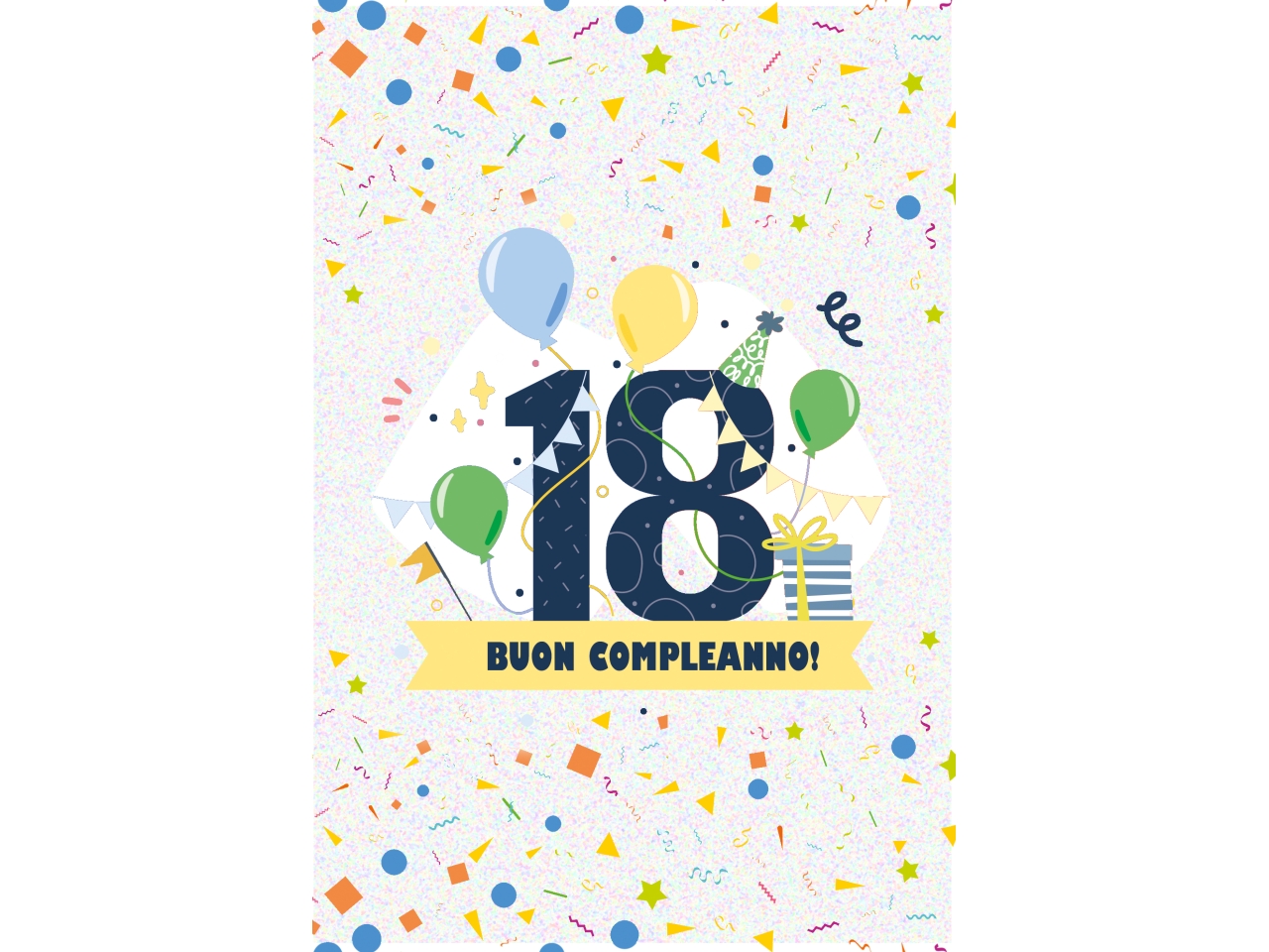BIGLIETTO COMPLEANNO 18ANNI FA00155BC/C