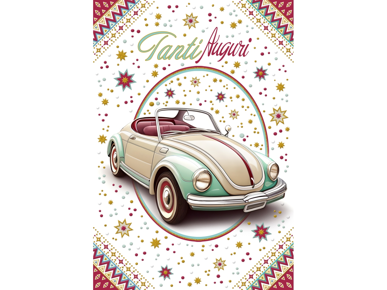 BIGLIETTO TANTI AUGURI AUTO FA00216AG/A