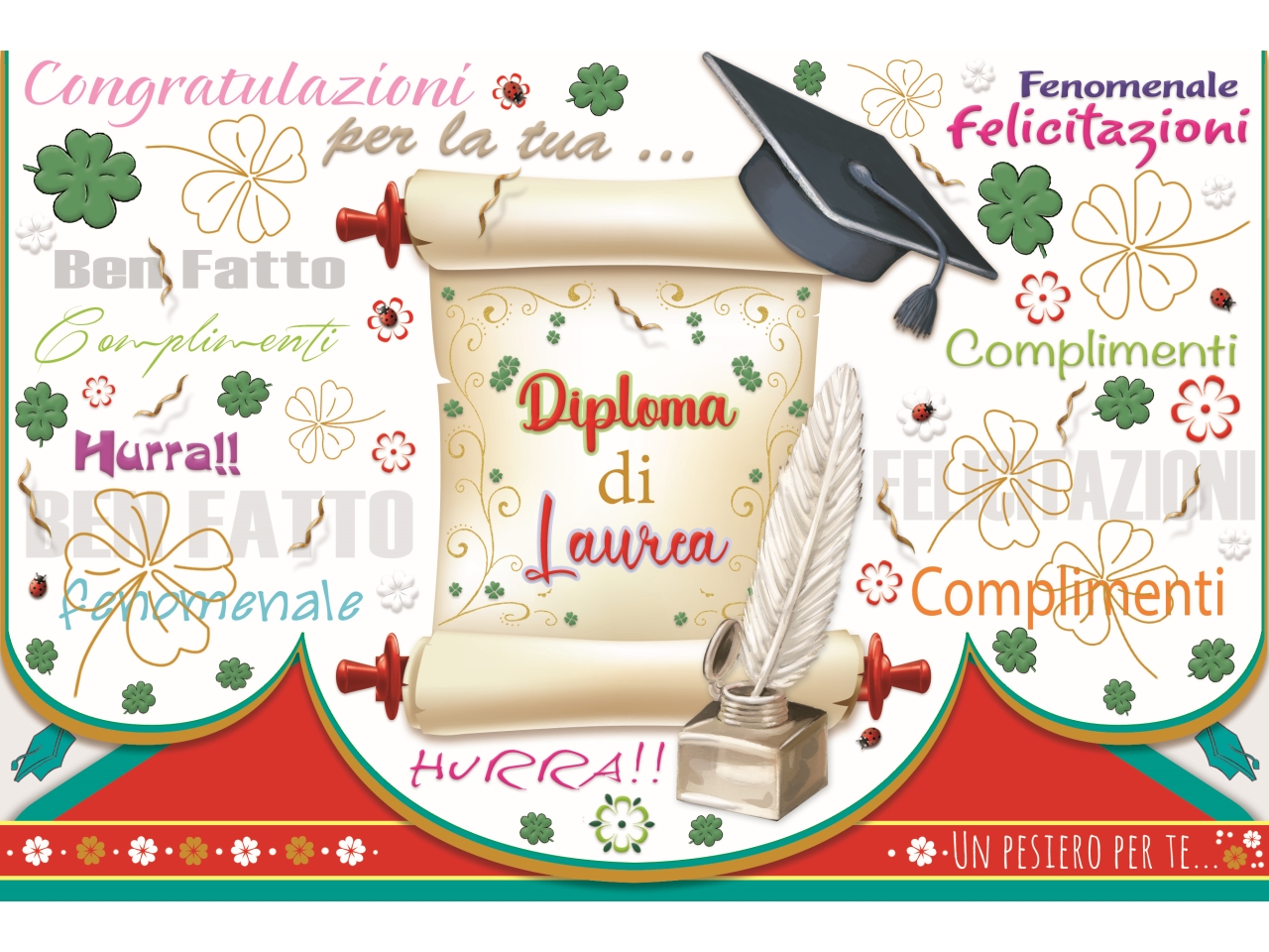 BIGLIETTO PORTASOLDI LAUREA FA00193PS/D