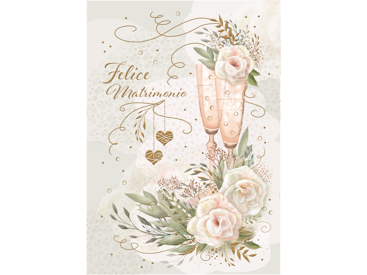 BIGLIETTO MATRIMONIO CALICI FE10189FM/B BIGLIETTO MATRIMONIO CALICI FE10189FM/B