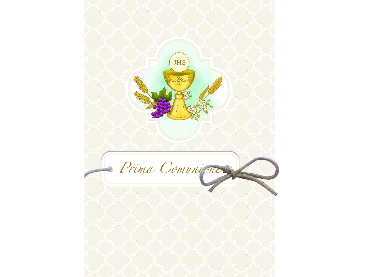 BIGLIETTO PRIMA COMUNIONE FE10198PC/C