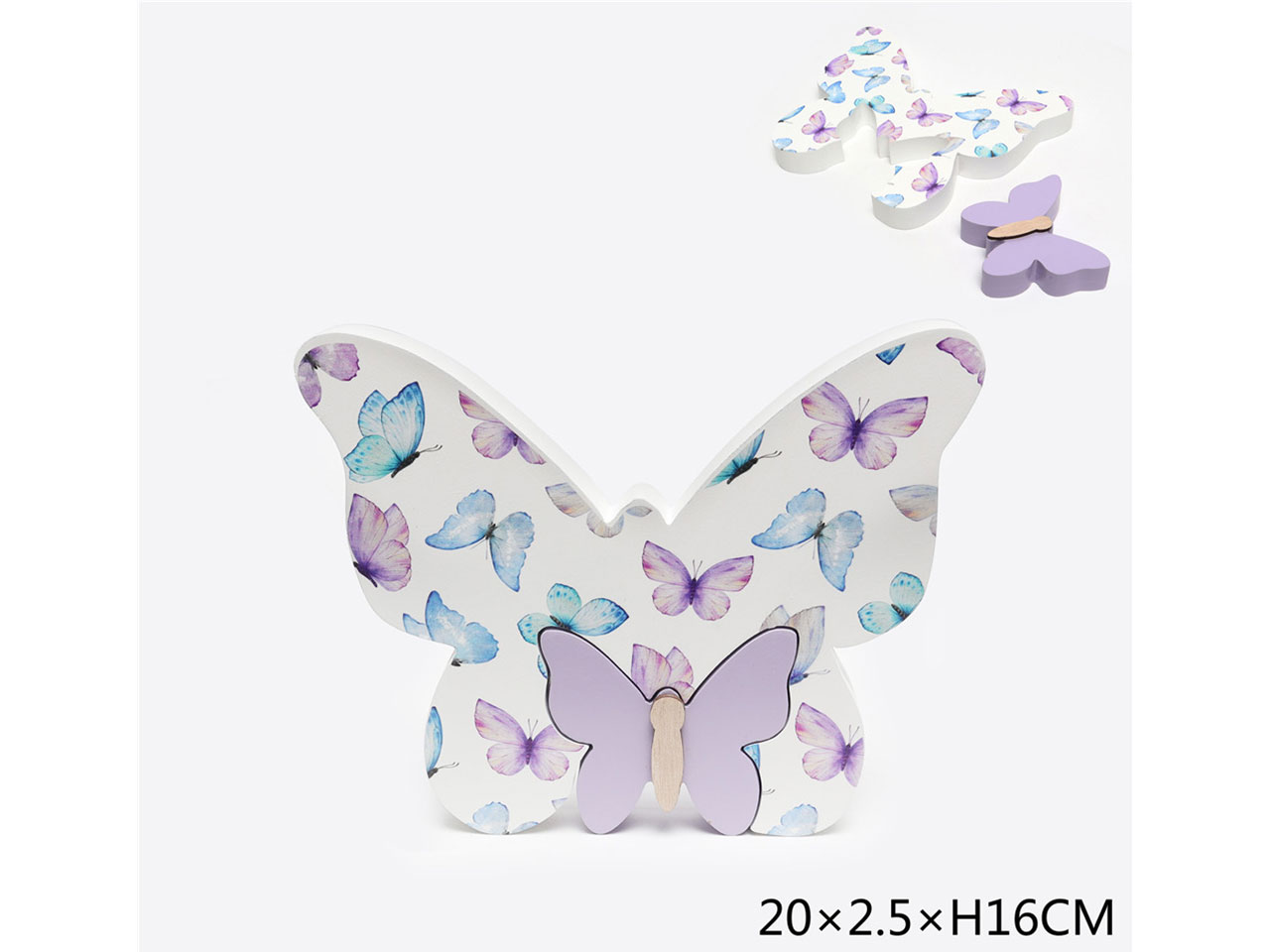 DEC. FARFALLA 20X16CM 6815642