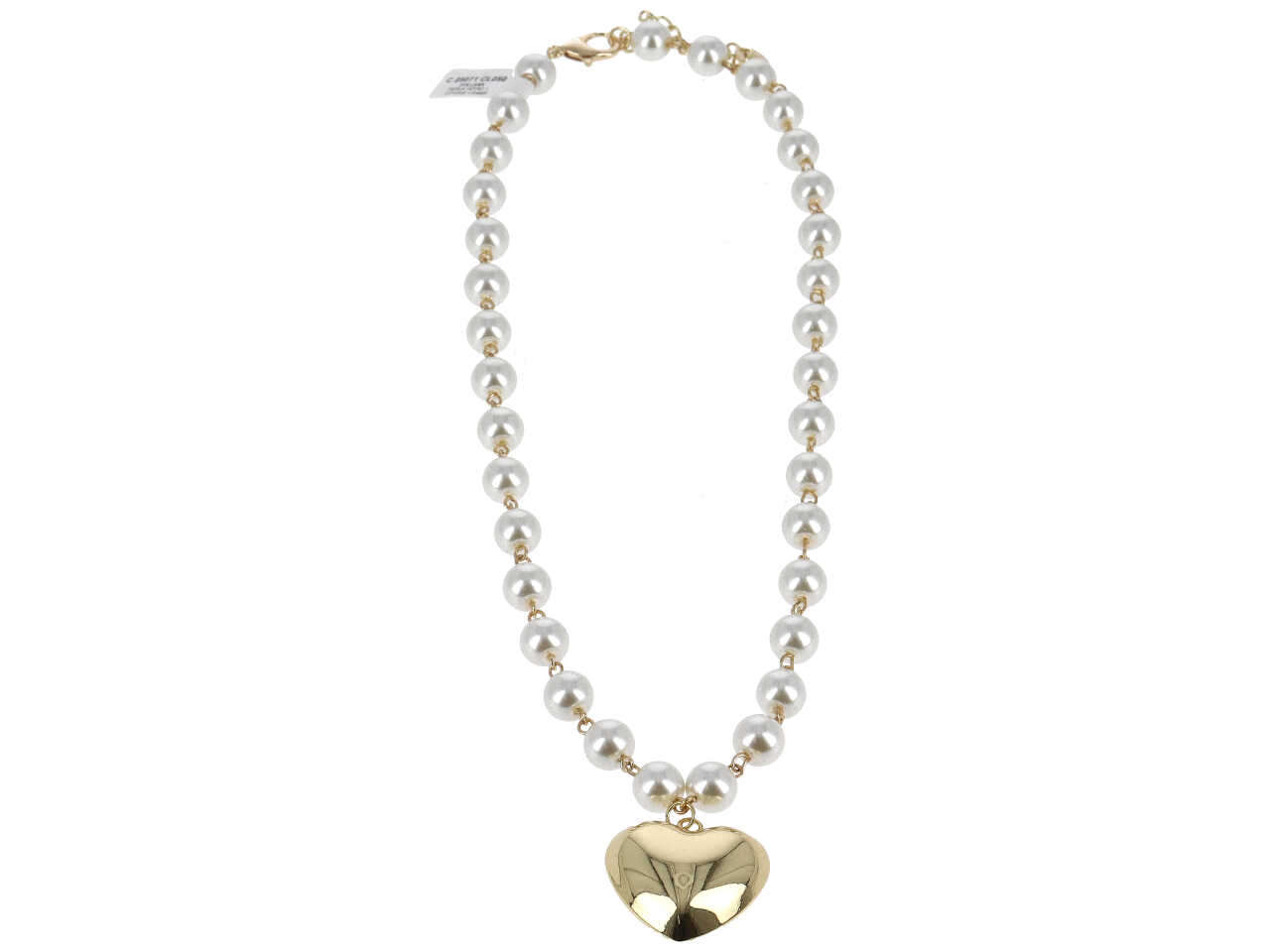 COLLANA VETRO + OTTONE + RAME C 25071