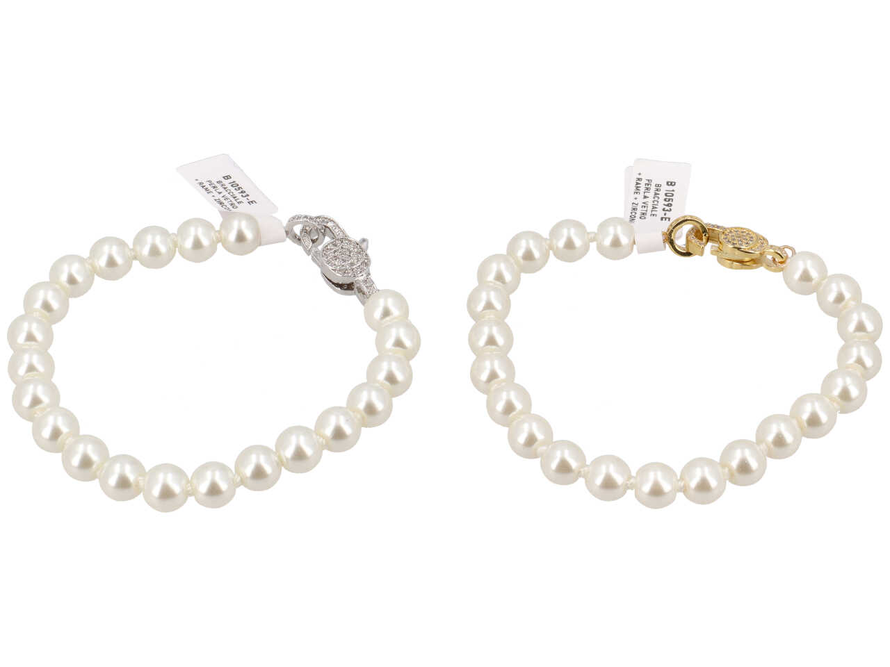 BRACCIALE PERLA VETRO 8MM B 10593-E
