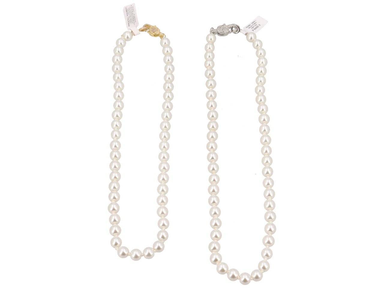 COLLANA PERLA VETRO8MM45CM C 10593-E-45