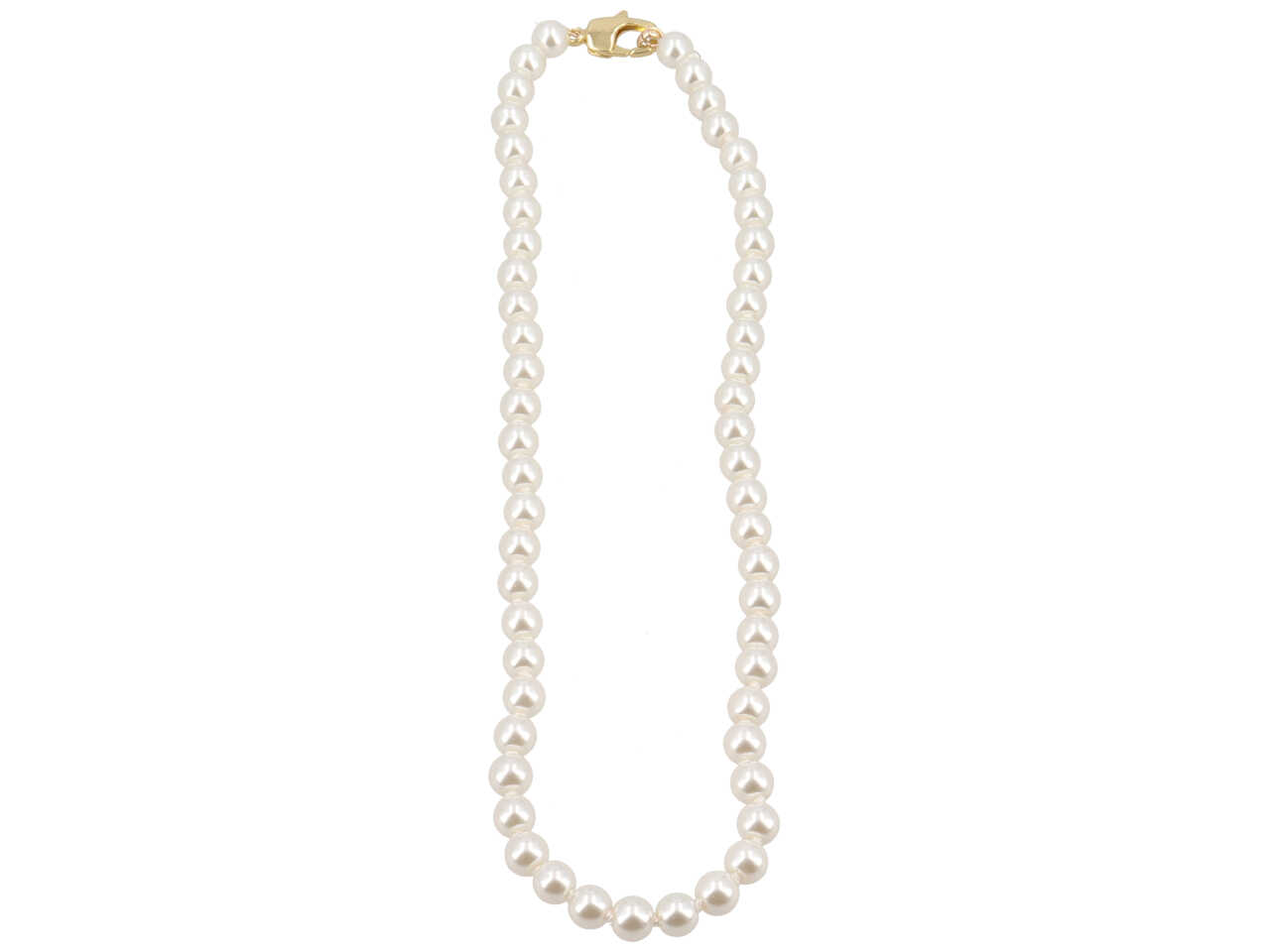 COLLANA PERLA VETRO C/CHIU.RAME C 11332-45