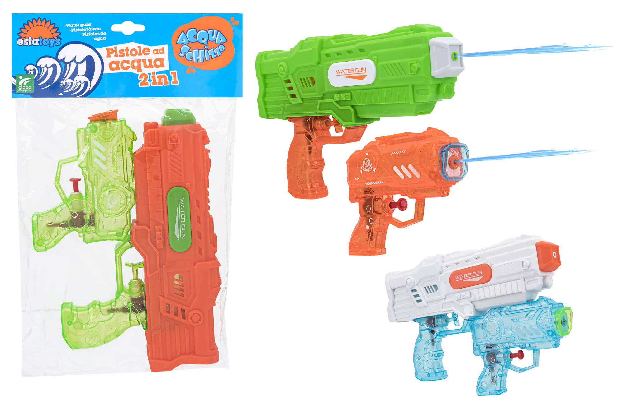 DOPPIA PISTOLA ACQUA 25CM ASS 42701