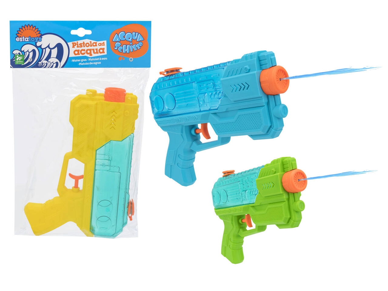 PISTOLA ACQUA TRASPAREN. 21CM ASS 42704