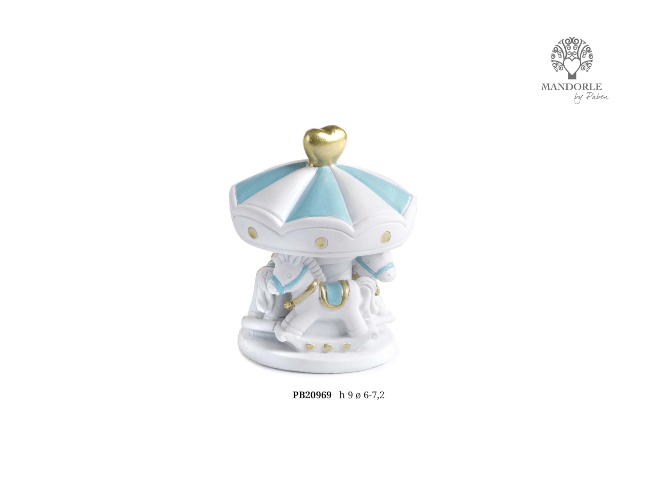 GIOSTRINA CELESTE 9 CM. RESINA PB20969