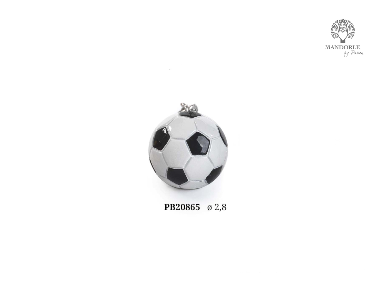 PORTACHIAVI PALLONE BIANCO-NERO PB20865