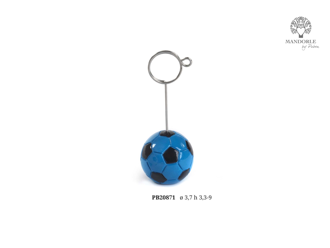 CLIP PORTAFOTO PALLONE NERO-AZZ PB20871