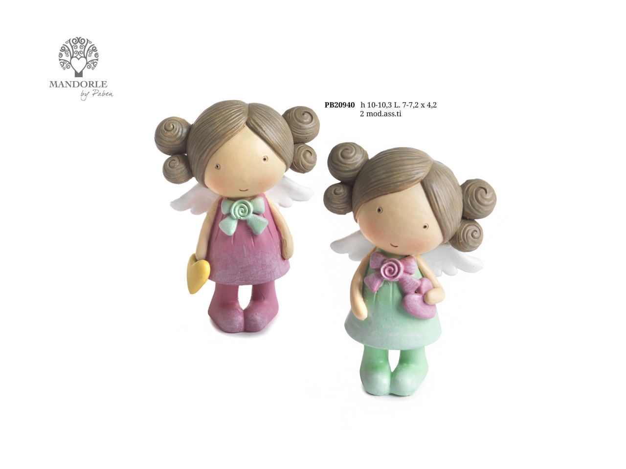 FATINA C/CUORE RESINA10,3CM ASS PB20940