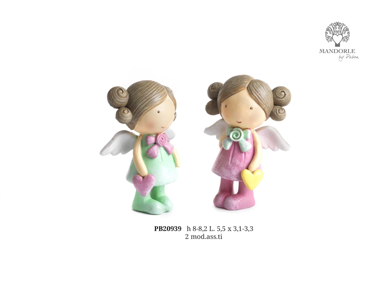 FATINA C/CUORE RESINA 8,2CM ASS PB20939