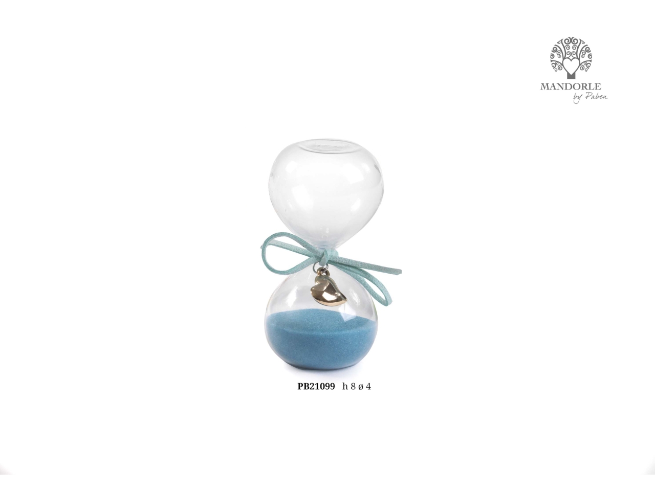 CLESSIDRA AZZURRA C/CUORE 8CM PB21099
