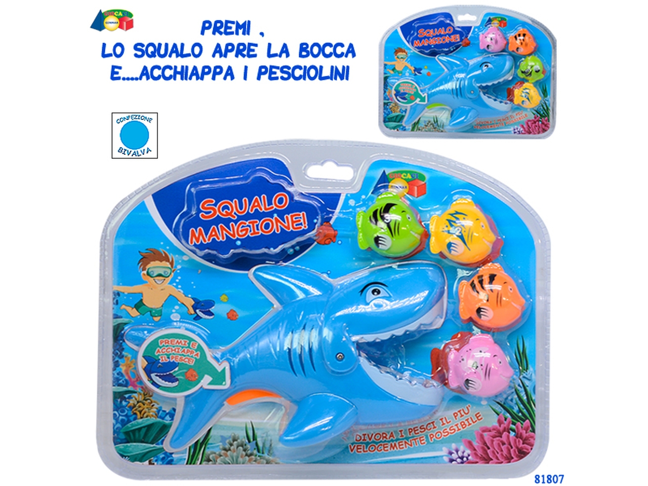 SET BIVALVA SQUALO MANGIONE C/PESCI ASS.81807
