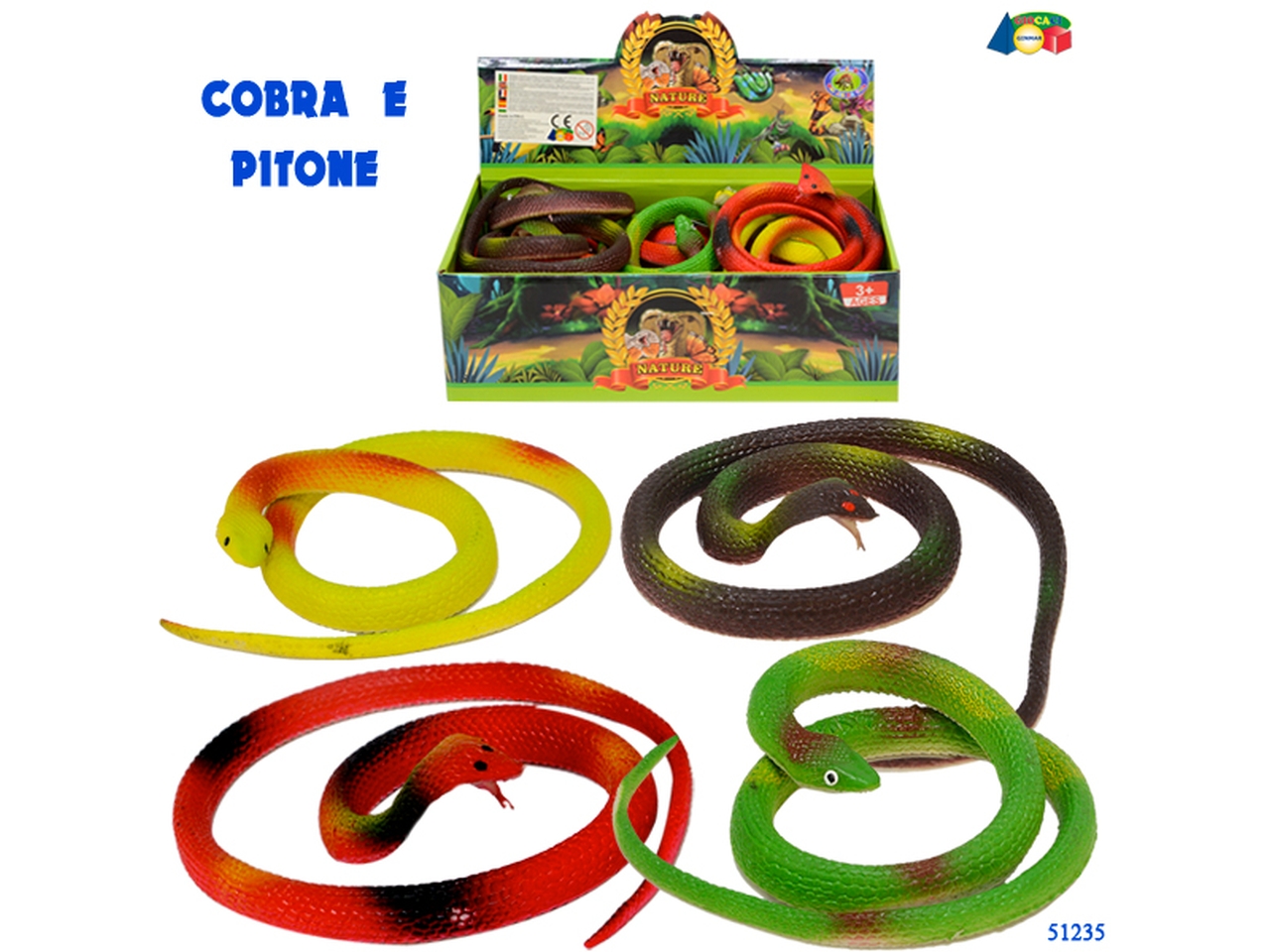 COBRA/PITONE COLORI ASSORTITI 51235 COBRA/PITONE COLORI ASSORTITI 51235